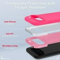 thumbnail image 3 of KOMI for Google Pixel 9/9 Pro Case, Silicone Phone Case with 1 Screen Protector, Soft Anti-Scratch Microfiber Lining, Full Body Shockproof Slim Cover Support Wireless Charging, Hot Pink, 3 of 8