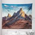 thumbnail image 1 of Epic Nature Tapestry, Dolomite Alps Morning View Autumn Scene Hiking Routes Famous Places Outdoorsy, Fabric Wall Hanging Decor for Bedroom Living Room Dorm, 5 Sizes, Multicolor, by Ambesonne, 1 of 1