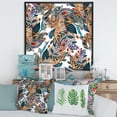 thumbnail image 2 of Floral Seamless Abstract Texture Pattern 16 in x 16 in Framed Painting Canvas Art Print, by Designart, 2 of 5