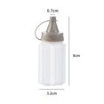 thumbnail image 2 of Botellas exprimibles JM plástico gris Con tapa giratoria para condimentos aceites salsas, 2 of 5
