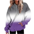 thumbnail image 2 of Pxxlle Plus Size Womens Hoodies Fashion Gradient Graphic Hooded Pullover Tops Loose Fit Long Sleeve Oversized Sweatshirts with Pockets Purple XXL, 2 of 5