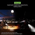 thumbnail image 3 of Juego de luces delanteras de inducción para bicicleta de 4000 mAh, recargables por USB, inteligentes, con bocina, LED de 800 lúmenes, linterna para ciclismo, color rojo, 3 of 5