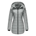 thumbnail image 4 of Winter Jackets for Women Water Detachable Hood Coat For Warm Long Sleeve Winter Outerwear Reversible Thermal Jacket With Pockets Winter Coats for Women, 4 of 7