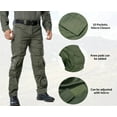 thumbnail image 6 of TRGPSG Men's Tear-Resistant Hiking Outdoors Work Pants with 10 Pockets Waterproof Cargo Hiking Hunting Pants,Armygreen 28, 6 of 7