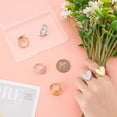 thumbnail image 4 of 6 Sets DIY Blank Dome Heart Cuff Ring Making Kit 304 Stainless Steel Open Ring Setting Heart Metal Ring Blanks Cabochon Ring Base Settings Tray Bezels for Jewelry Making, 4 of 9