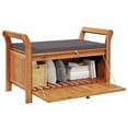 thumbnail image 2 of vidaXL Garden Storage Bench with Cushion 91 cm Solid Wood Acacia, 2 of 5