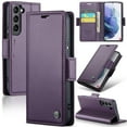 thumbnail image 1 of CaseMe Funda de Cuero para Samsung Galaxy S21 5G con Bloqueo RFID, para Samsung Galaxy S21 5G Funda para Mujer y Hombre, Tarjetero con Cierre Magnético, Funda Tipo Folio para Samsung Galaxy S21 5G, 1 of 12