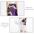 thumbnail image 2 of Grape Stylish Chiffon Beach Skirts and Summer Dresses for Women scalloped Off Shoulder Maxi Dress Dress Beach Dresses for Women, 2 of 6