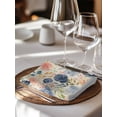 thumbnail image 6 of Colorful Flowers Cloth Napkins Set of 8 Reusable Dinner Napkins, Watercolor Retro Blue Pink Floral Cocktail Napkin Washable Table Napkins for Wedding/Holiday Party/Baby Shower 20"x20", 6 of 7