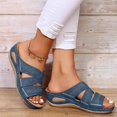 thumbnail image 3 of Orthopedic Wedge Sandals for Women Summer Dressy Casual High Wedges Slip on Sandals Open Toe Platform Walking Shoes Beach Sandals for Woman, 3 of 5