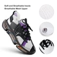 thumbnail image 4 of Purple Black Grey Abstract Walking Shoes for Men Woman Lightweight Tennis Fashion Elastic Sports Shoes Cushion Basketball Shoes, 4 of 7