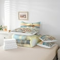 thumbnail image 4 of Erosebridal Coastal Seashell Bedding Twin Size, Marine Lighthouse Bedding Sets Twin Size, Romantic Sunset Decor, Reversible 7pcs, 4 of 5