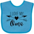 thumbnail image 3 of Inktastic I Love My Oma Heart and Arrows Boys or Girls Baby Bib, 3 of 4