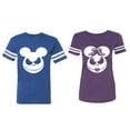 thumbnail image 1 of Matching Couple Cotton Jerseys (Men Royal / Women Purple) (Men L / Women L), 1 of 3
