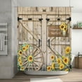 thumbnail image 4 of HVEST Rustic Barn Door Shower Curtain Barn Door and Sunflower Farmhouse Shower Curtain - Modern Farmhouse Bathroom Decor, Waterproof Polyester Fabric, Includes 10 Hooks, 60x72 Inches, 4 of 5