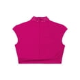 thumbnail image 6 of CHICTRY Kids Girls Shiny Rhinestone Mock Cutout Neck Dance Crop Top Athletic Shirts Lyrical Dance Tanks Camisole Hot Pink 8, 6 of 7