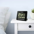 SHARP Digital Atomic Clock, Atomic Accuracy, Date, Temperature, Black