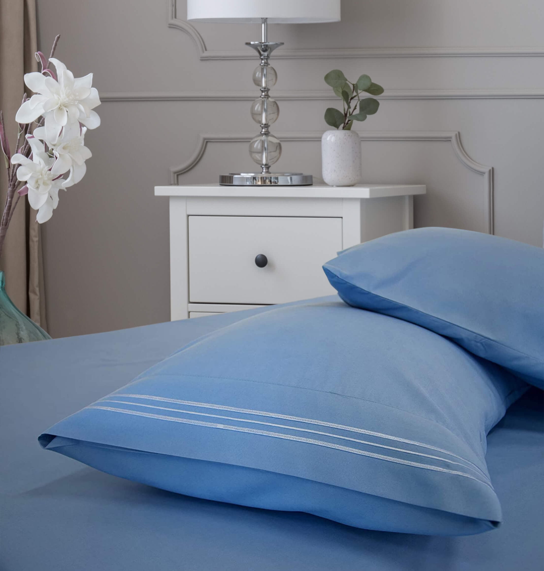 Greeny Green Luxury 1800 Bamboo Ultra Soft Sheet Set – Wrinkle Free, Deep Pocket, Machine Washable, Hypoallergenic, Fade Resistant Bedding Set - 6 Piece Set (Queen, Blue)