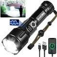 thumbnail image 1 of Zacro Rechargeable Flashlight High Lumens, 900000 Lumens XHP70.3 Super Bright Flashlight with Digital Power Display, 5 Modes, IPX7 Waterproof LED Flashlight for Emergencies, Camping, Hiking, 1 of 7