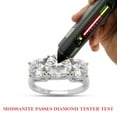 thumbnail image 6 of AFFY 3 Carat Round Cut Lab Created Moissanite Diamond Three Stone Engagement Ring for Women In 14K Solid White Gold Jewelry (VVS1 Clarity, 3.00 Cttw) Size - 8.5, 6 of 7