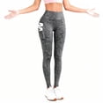 thumbnail image 4 of Garbnen Womens Leggins High Waisted Tights Yoga Pants Women Tummy Control Sports Summer Workout Pants Women with Pocket, 4 of 7