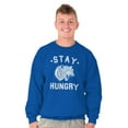 thumbnail image 5 of Stay Hungry Foodie Tiger Wolf Workout Unisex Plus Size Sweatshirt Brisco Brands 5X, 5 of 6