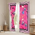 thumbnail image 3 of jejeloiu Girls Cosmetics Curtains Pack of 2 (42x84 Each),Vintage Flower Print Curtains Blackout For Princess, 3 of 6