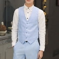 thumbnail image 3 of TOTYC  Men's Trendy Bottons Formal Business Slim Fit Dress Vest Suit Tuxedo Waistcoats, 3 of 24