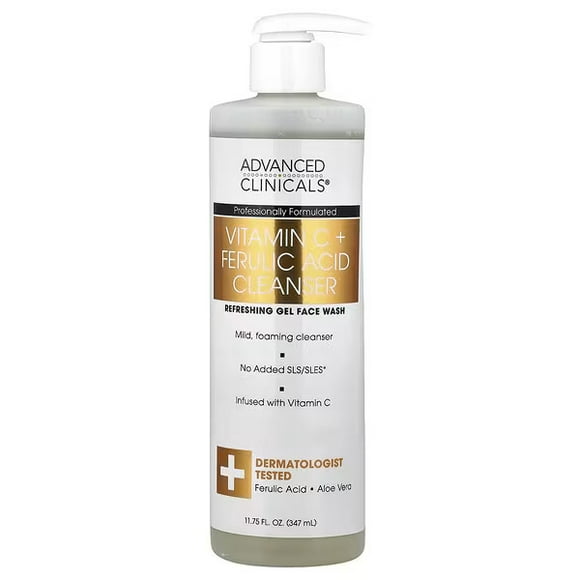 Advanced Clinicals, Vitamin C + Ferulic Acid Cleanser, 11.75 fl oz (347 ml)