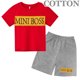 thumbnail image 3 of Conjunto de 2 piezas para bebés recién nacidos, niños y niñas de 2 a 14 años, camiseta de manga corta con estampado de letras informal de verano y pantalones cortos, atuendo deportivo, 3 of 5