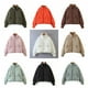 thumbnail image 2 of Chaqueta de algodón cálida y sencilla con cuello alto, informal, urbana y versátil para mujer, 2 of 6