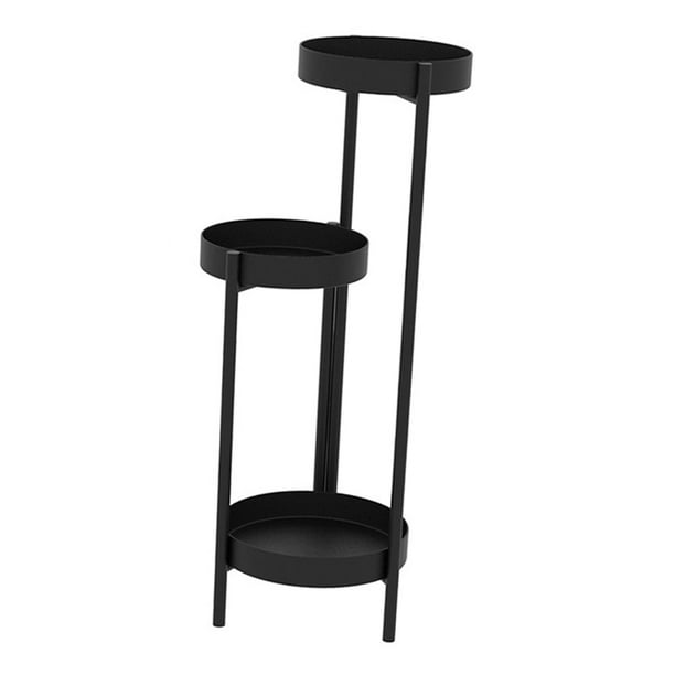 Estante moderno del jardín del estante de , soporte de 3 niveles para el interior al aire libre Negro Cola Estante de macetas