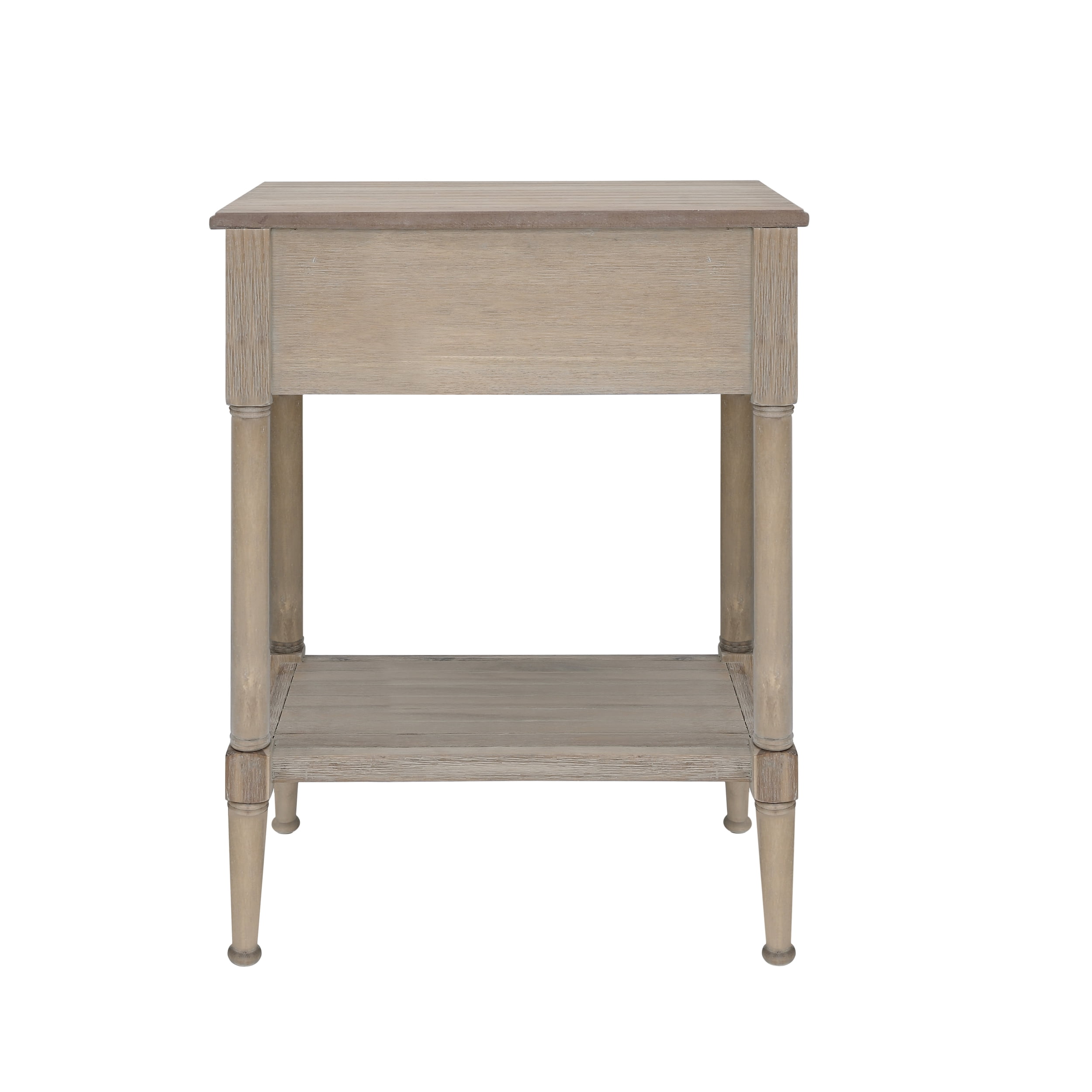 Linon Athalee Single Drawer Indoor Accent Side Table with Shelf, 30.25" Tall, Natural