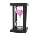 thumbnail image 1 of Reloj de arena de madera de 30 minutos, temporizador para regalo o decoración, color rosa, 1 of 9