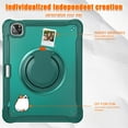 thumbnail image 3 of SaniMore Case for SaniMore Case for iPad Pro 11 2022/2021/2020/2018, iPad Air 5th/4th Generation/iPad 10.9" 2020, Shoulder Strap Pencil Slot Hybird 360° Ratating Handle Bracket Shockproof, Green, 3 of 20