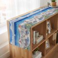 thumbnail image 6 of Sea Wave Blue 90 Inch Table Runner, Coastal Nautical Beach Flower Oil Painting Farmhouse Dresser Scarf Cotton & Linen Tablerunner for Dining/Kitchen Island/Holiday Party Décor 13" x 90", 6 of 9