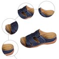 thumbnail image 5 of Rokment Women's Orthopedic Wedge Sandals Beach Summer Comfortable Arch Support Platform Walking Slip on Fashion Casual Leather Adjuatable Orthotic Dress Slides for Woman E Size 9.5, 5 of 7