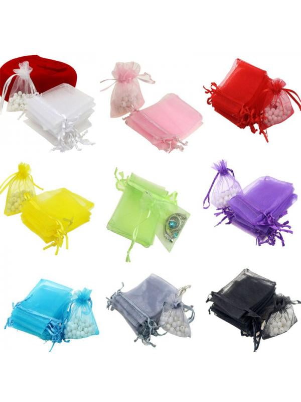 Details about   25 50 100 Organza Gift Bags Jewellery Christmas Pouches Wedding Party Favour 