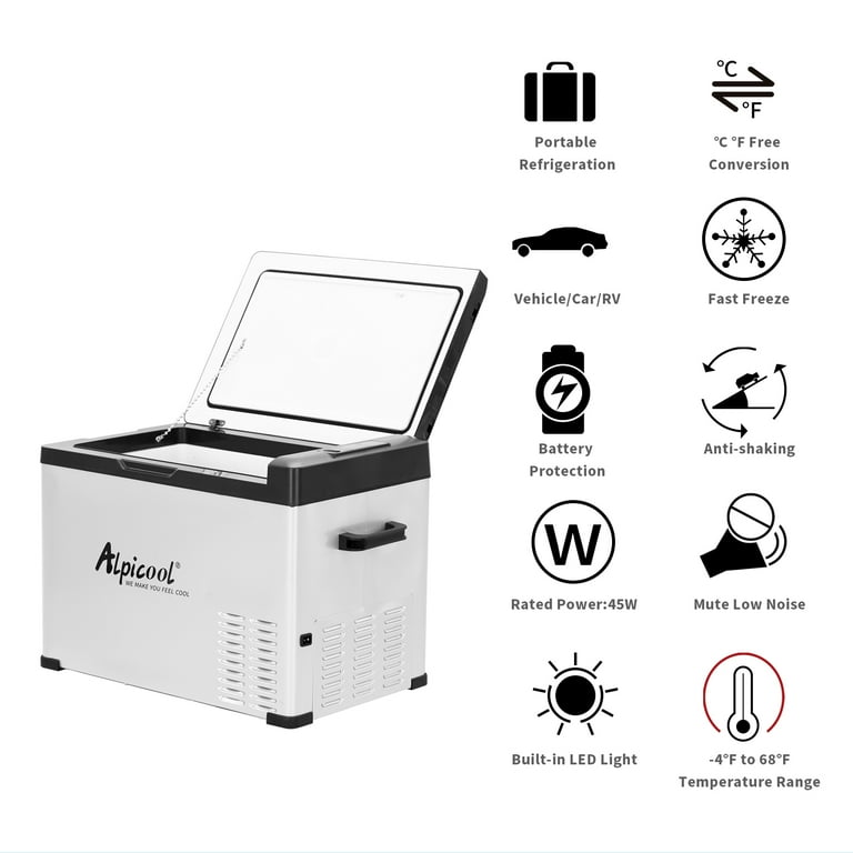 アルルページ Alpicool C40, 42Q Portable Fridge Freezer, 12V Auto, RV & Boat