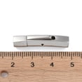 thumbnail image 3 of 10 pc Non-Tarnish 316 Stainless Steel Bayonet Clasps Stainless Steel color 28x6.5x7mm Hole: 4mm, 3 of 4