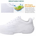 thumbnail image 6 of YOURDIARY White Cheer Shoes for Women Cheerleading Shoes Womens Youth Training Athletic Flats Lightweight Breathable Comfortable Fabric, 6 of 7