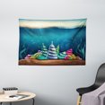 thumbnail image 1 of Sea Tapestry, Fantastic Underwater Aquatic Shell Houses with Seacones Turritella Communis, Wall Hanging for Bedroom Living Room Dorm Decor, 60W X 40L Inches, Petrol Blue and Camel, by Ambesonne, 1 of 2