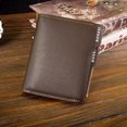 thumbnail image 1 of Men's Leather RFID Blocking Slim Wallet with 10 Credit Cards, 2 Bill Compartments, ID Window & Coin Pocket Minimalist Wallet - Brown, 1 of 5