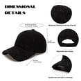 thumbnail image 2 of Minzimin Women's Winter Baseball Cap Adjustable Solid Color Lamb Wool Warm Baseball Cap Unisex Unconstructed Plain Cap, 2 of 7