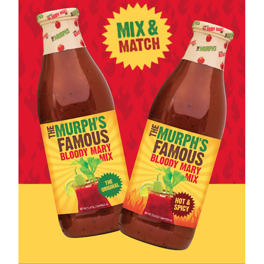 The Murph's Famous Bloody Mary Mix & Match, Hot & Spicy and original