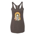 thumbnail image 2 of Wild Bobby Betty Boop Good Vibes Only Betty Boop Tri-Blend Racerback Tank Top, Brown, Small, 2 of 5