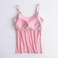 thumbnail image 4 of 2025 Women's Camisole Tops With Built In Bra Neck Vest Padded Fit Tank Tops-YGWL, 4 of 5