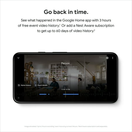 Google Nest Familiar Face Alerts 1080P Indoor Surveillance Camera, Linen