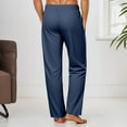 thumbnail image 4 of Mens Pants Casual Mens Slacks Men's Casual Pants Comfortable Solid Color Button Fly Sleep Pants for Home Outdoor Walking Slim Fit Long Trousers, 4 of 6