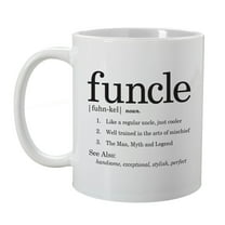 GiftsForYouNow Funcle Ceramic Coffee Mug White 11oz, Brother Christmas Gifts